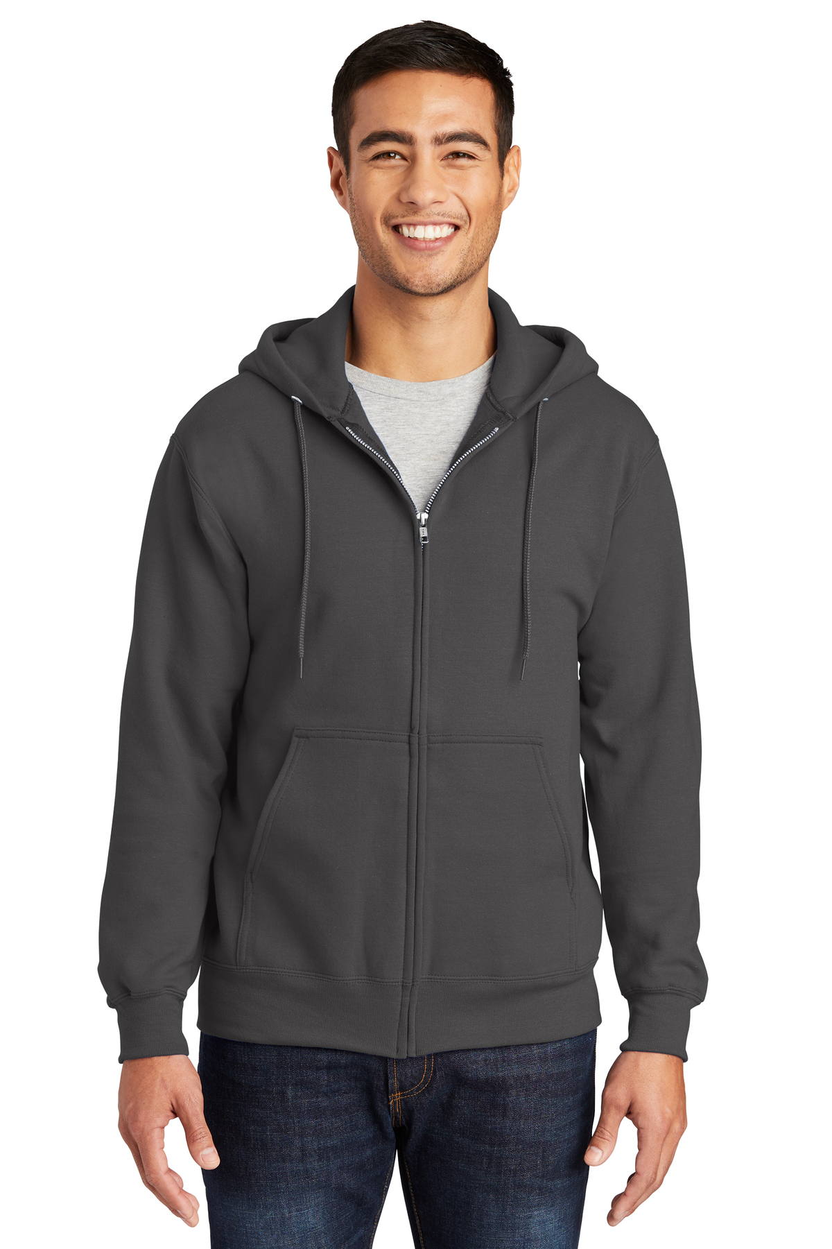 Essentials Full-Zip Hooded Fleece Sweatshirt 
