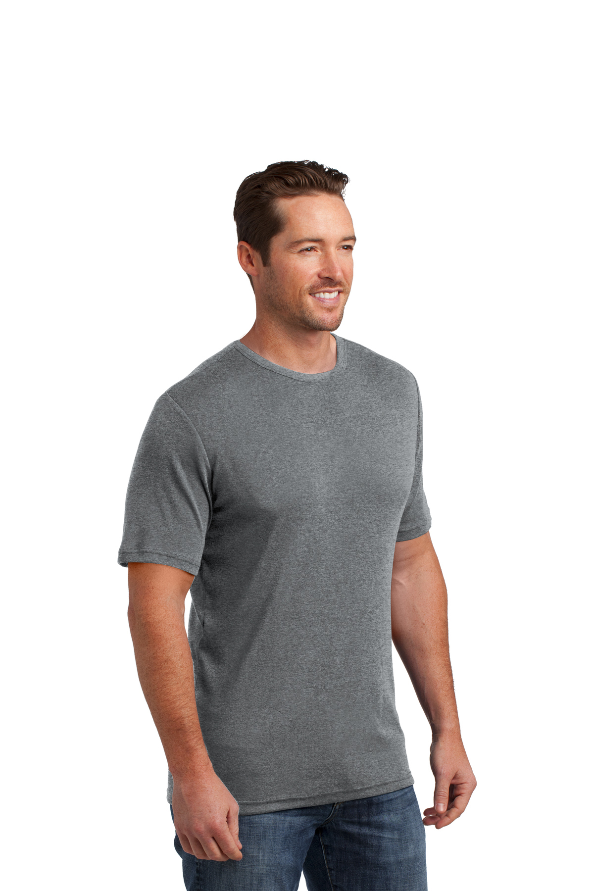 CLOSEOUT District Made Mens Mini Rib Crew Tee | Product | SanMar