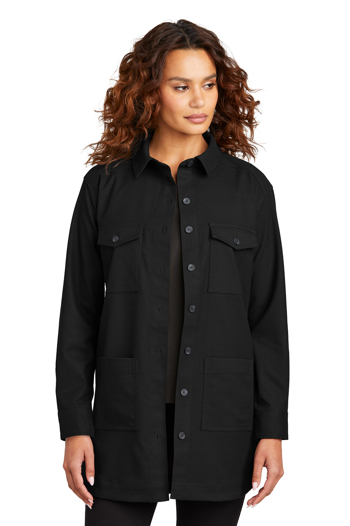Mercer+Mettle Women\'s Long Overshirt SanMar Twill | Product | Sleeve