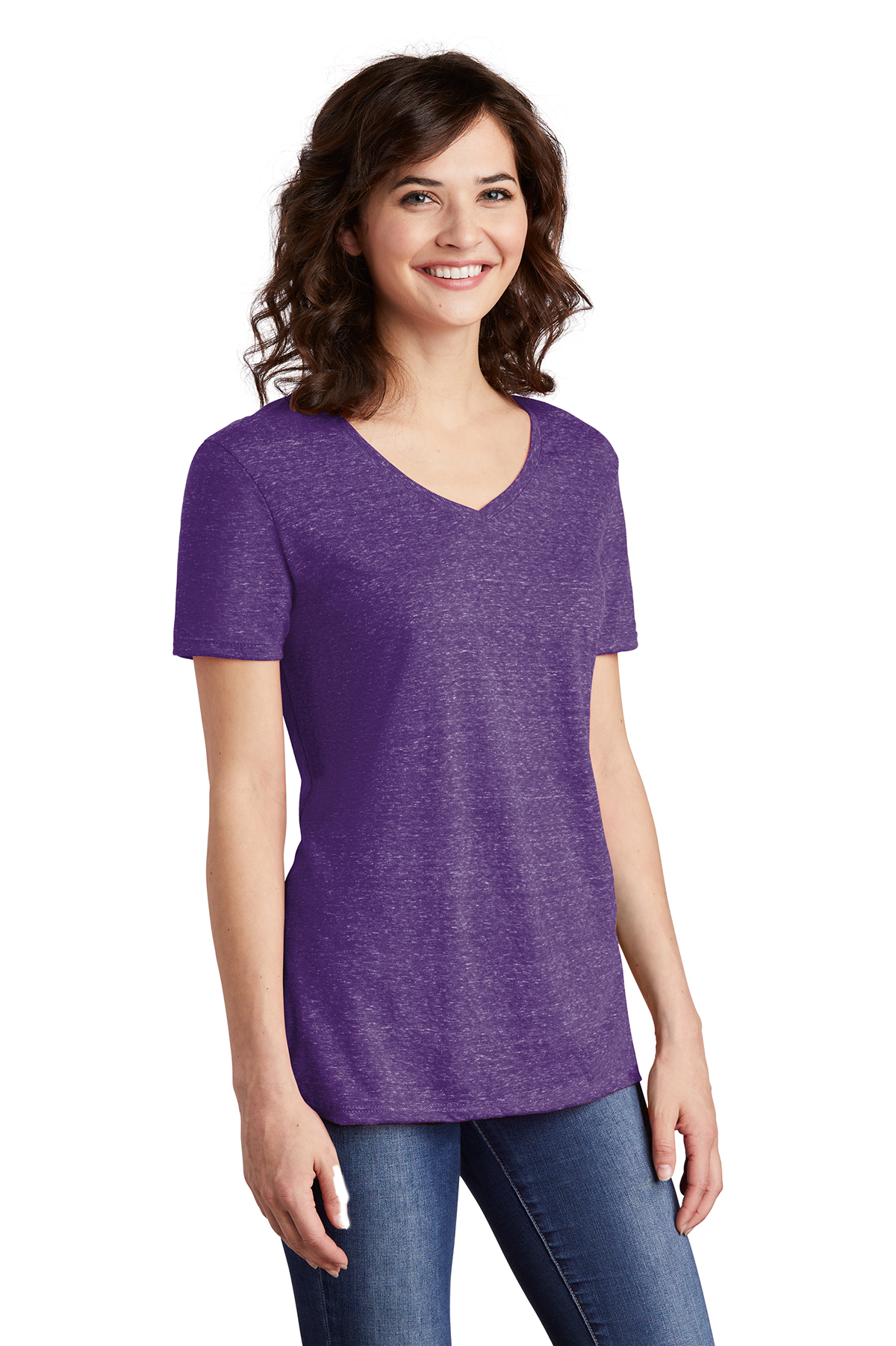 JERZEES Ladies Snow Heather Jersey V-Neck T-Shirt | Product | Company ...