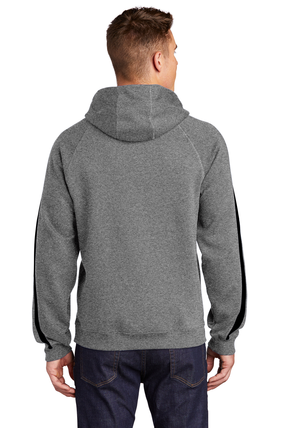 Sport-Tek Sleeve Stripe Pullover Hooded Sweatshirt | Product 