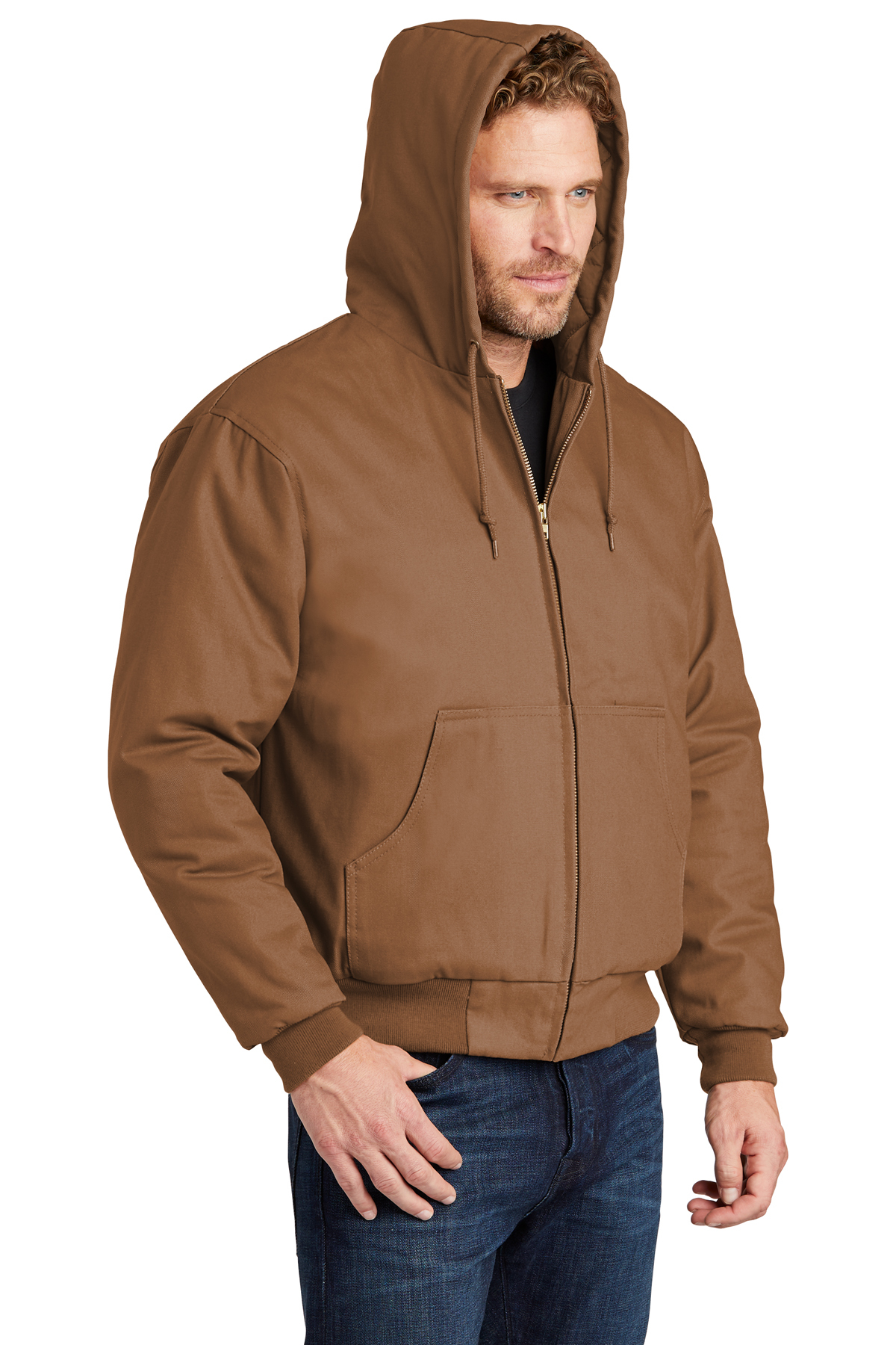 CornerStone® Tall Duck Cloth Hooded Work Jacket TLJ763H 