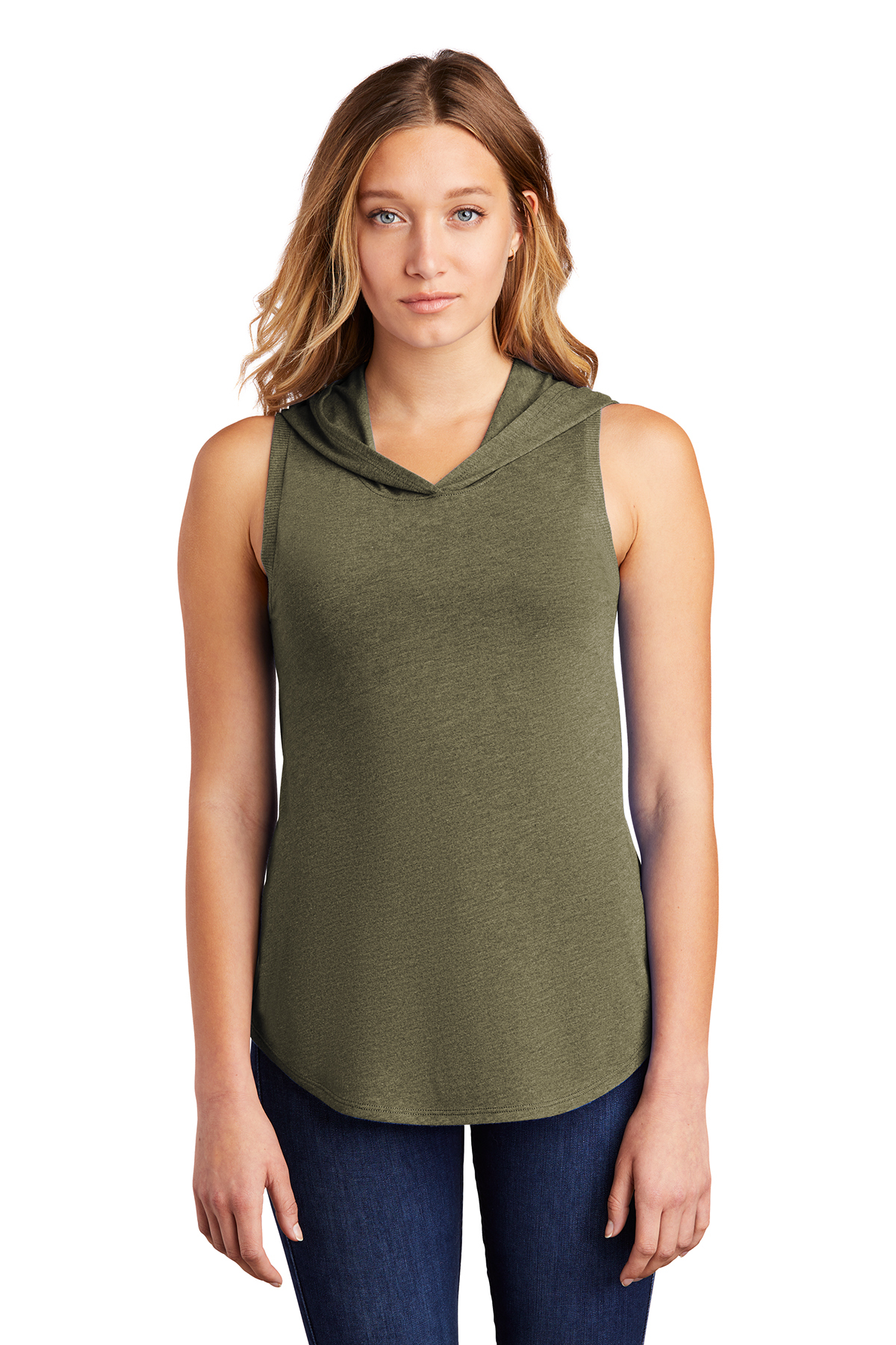 District Women's Perfect Tri Sleeveless Hoodie, Product