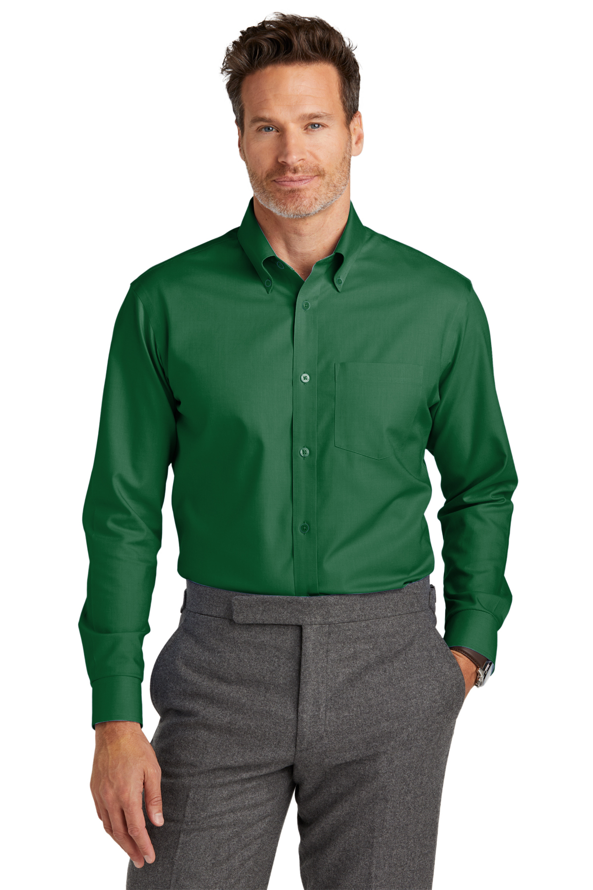 Brooks Brothers Wrinkle-Free Stretch Nailhead Shirt | Product | Company ...