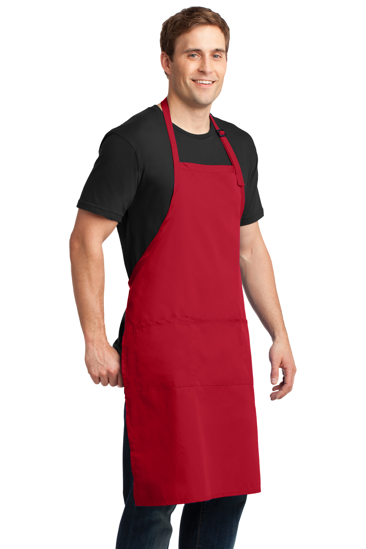 Port Authority Mens Easy Care Extra Long Bib Apron with Stain 