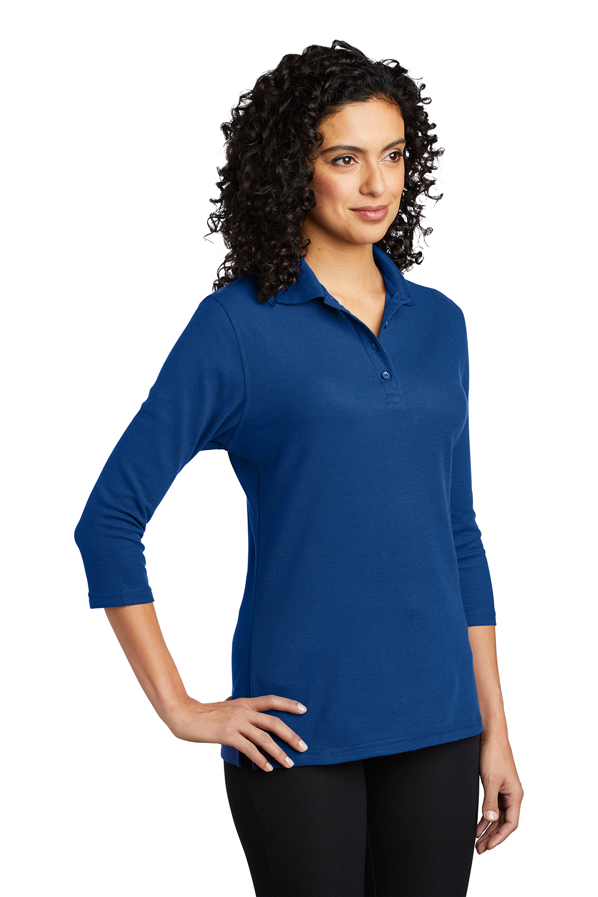 Port Authority Ladies Silk Touch™ 3/4-Sleeve Polo | Product | SanMar