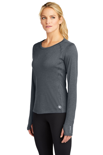 ogio endurance ladies long sleeve pulse crew
