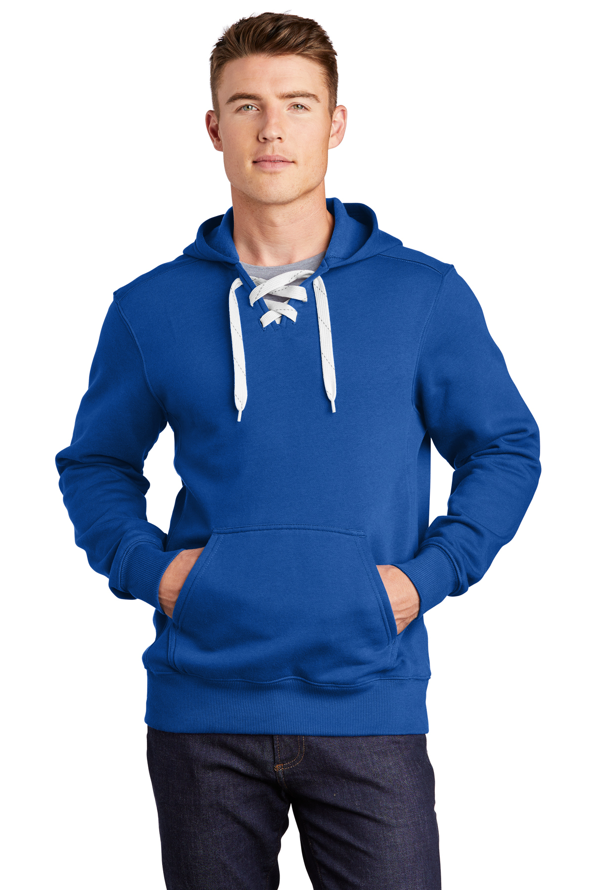 Sport tek 2025 lace up hoodie