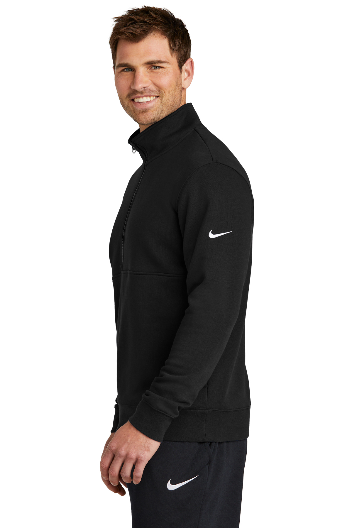 Nike Club Fleece Sleeve Swoosh 1/2-Zip | Product | SanMar