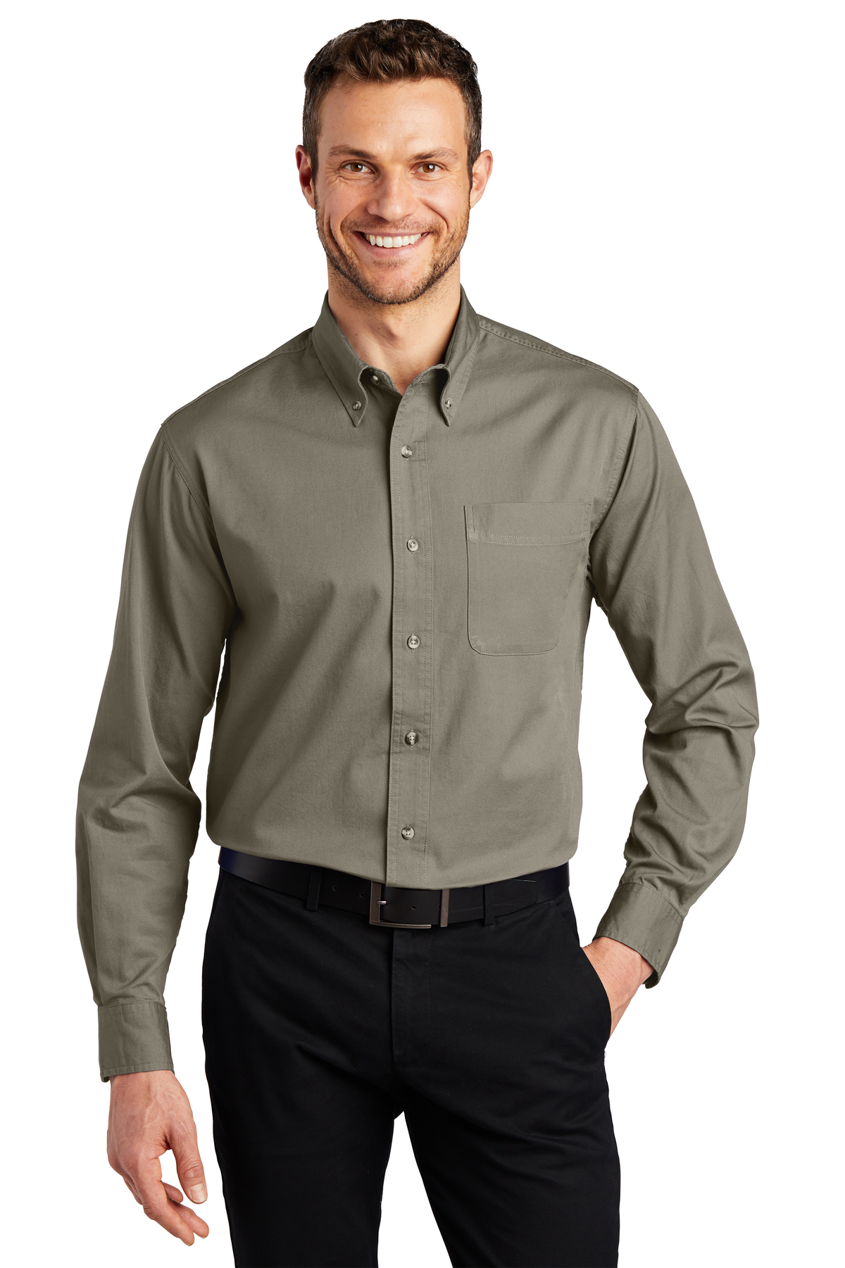 TLS600T Mens Port Authority Tall Long Sleeve Twill Shirt 
