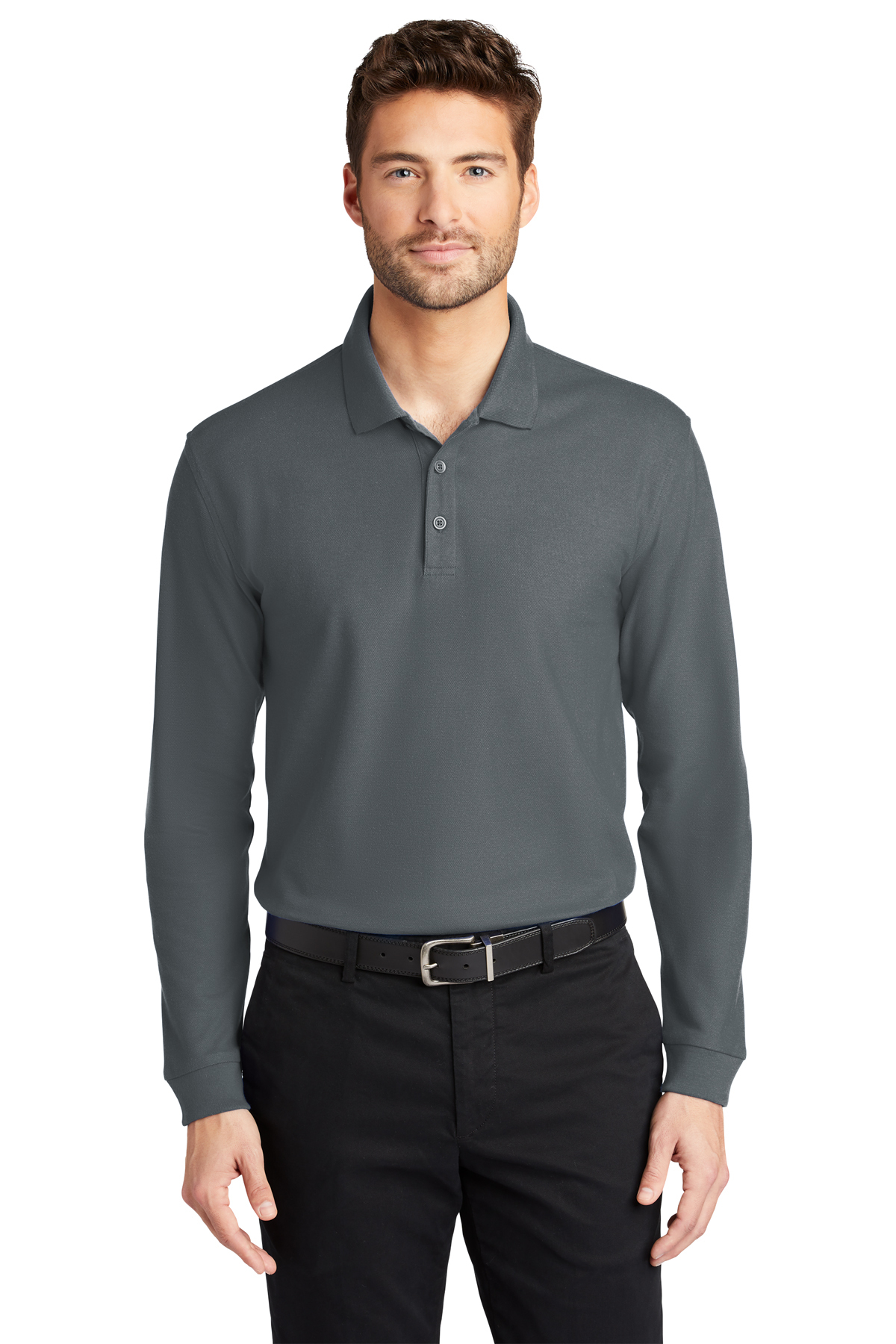 Port Authority® Long Sleeve Core Classic Pique Polo | Easy Care | Polos ...