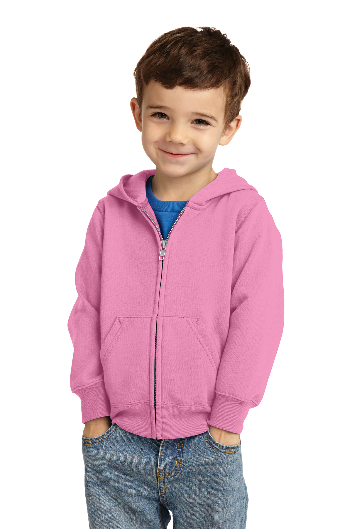 Port & Company Toddler Core Fleece Full-Zip Hooded Sweatshirt | Product ...