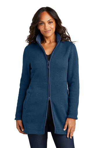 Port Authority Ladies Arc Sweater Fleece Long Jacket | Product | SanMar