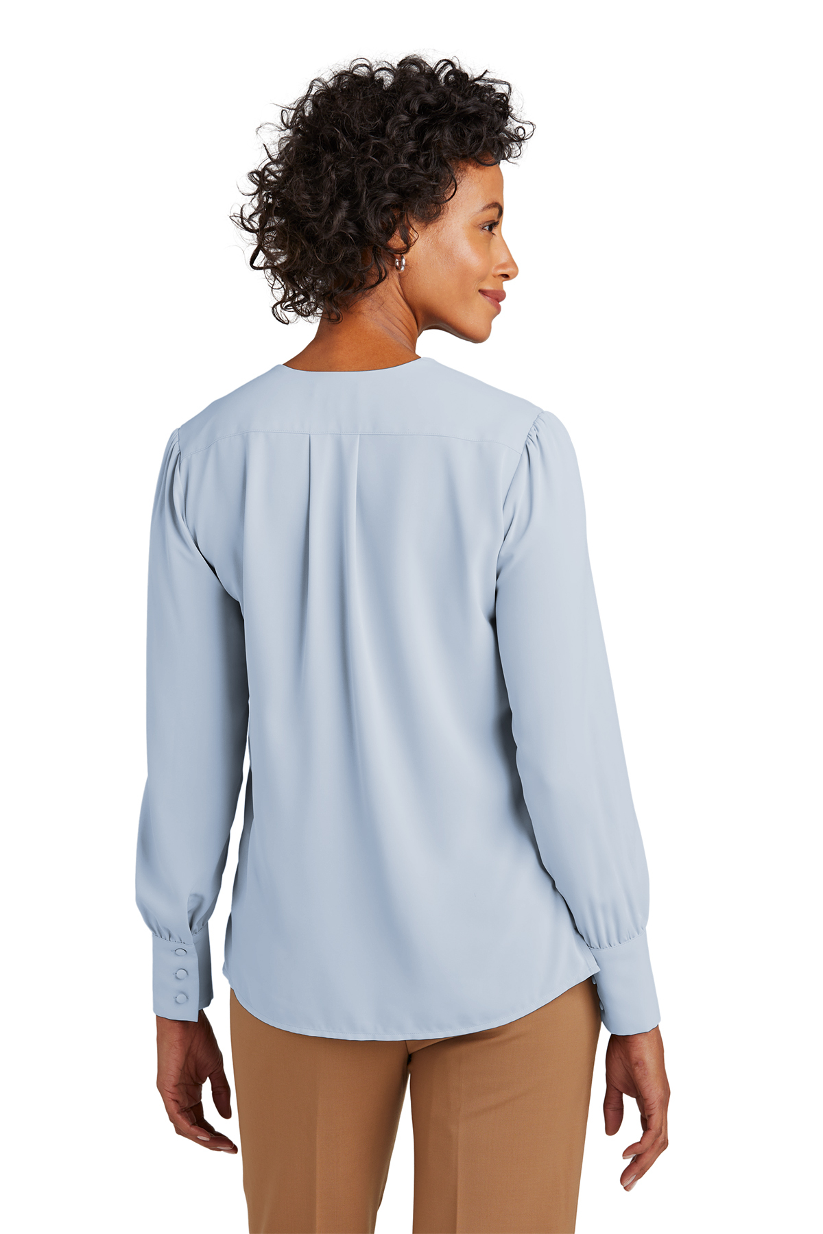 Brooks Brothers Women's Open-Neck Satin Blouse | Product