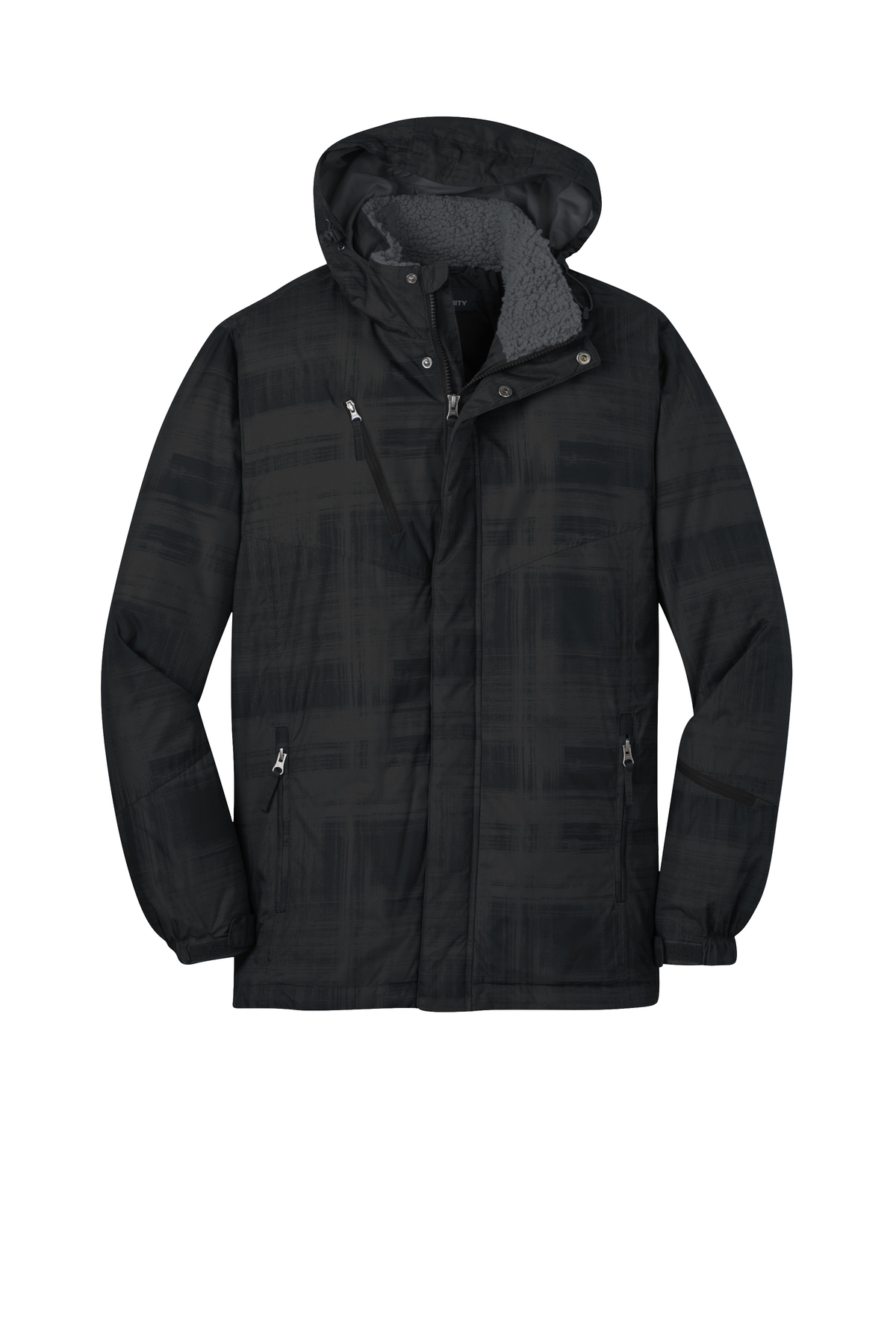 Port authority brushstroke print insulated jacket top