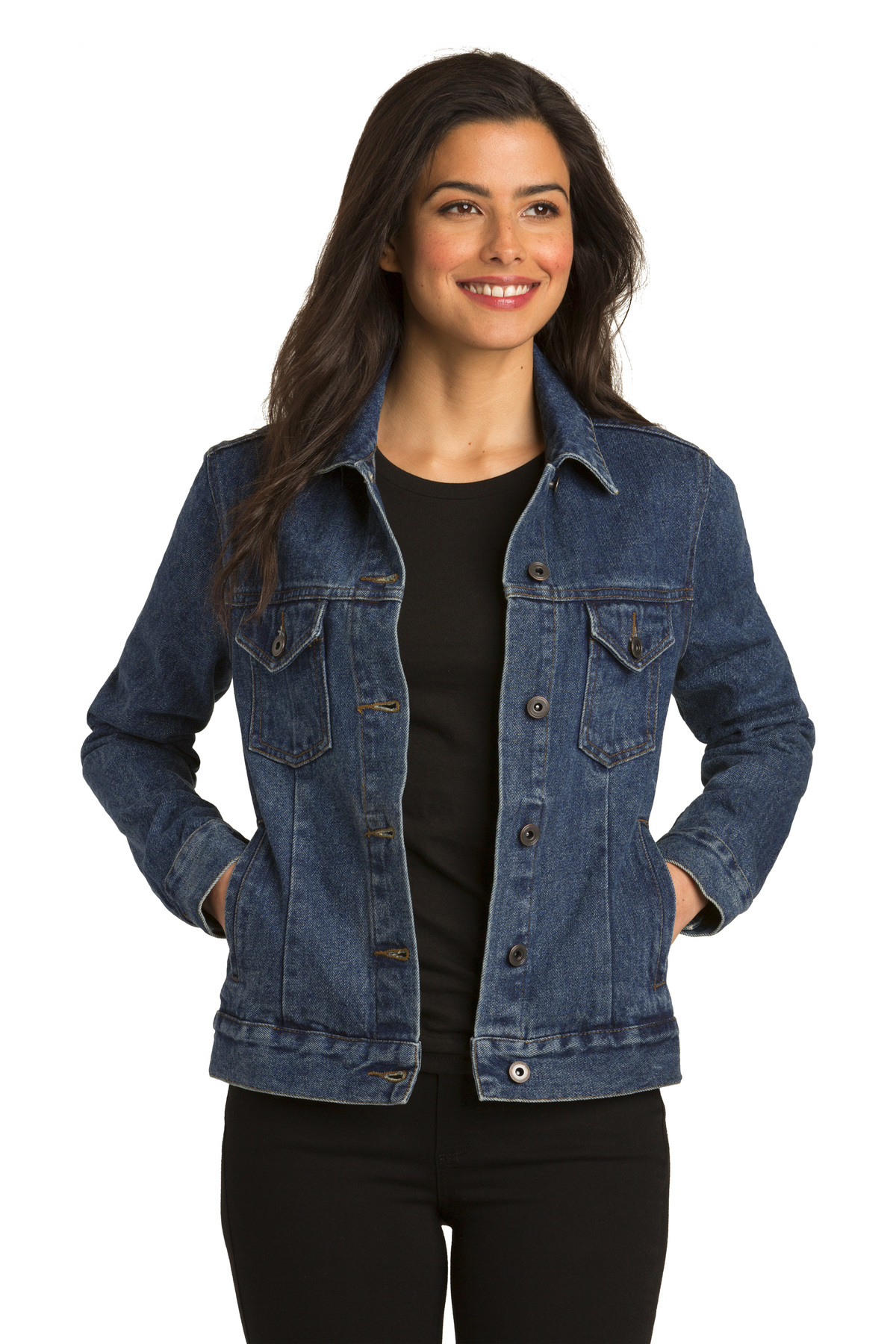 LA CASA Denim Jacket For Women - Full Sleeve Blue Jeans Jacket for Girl