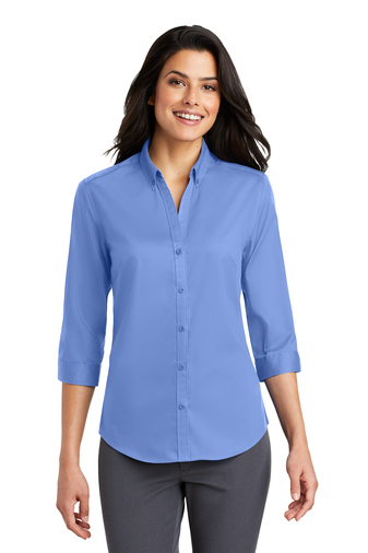 Port Authority Ladies 3/4-Sleeve SuperPro Twill Shirt | Product | Port ...