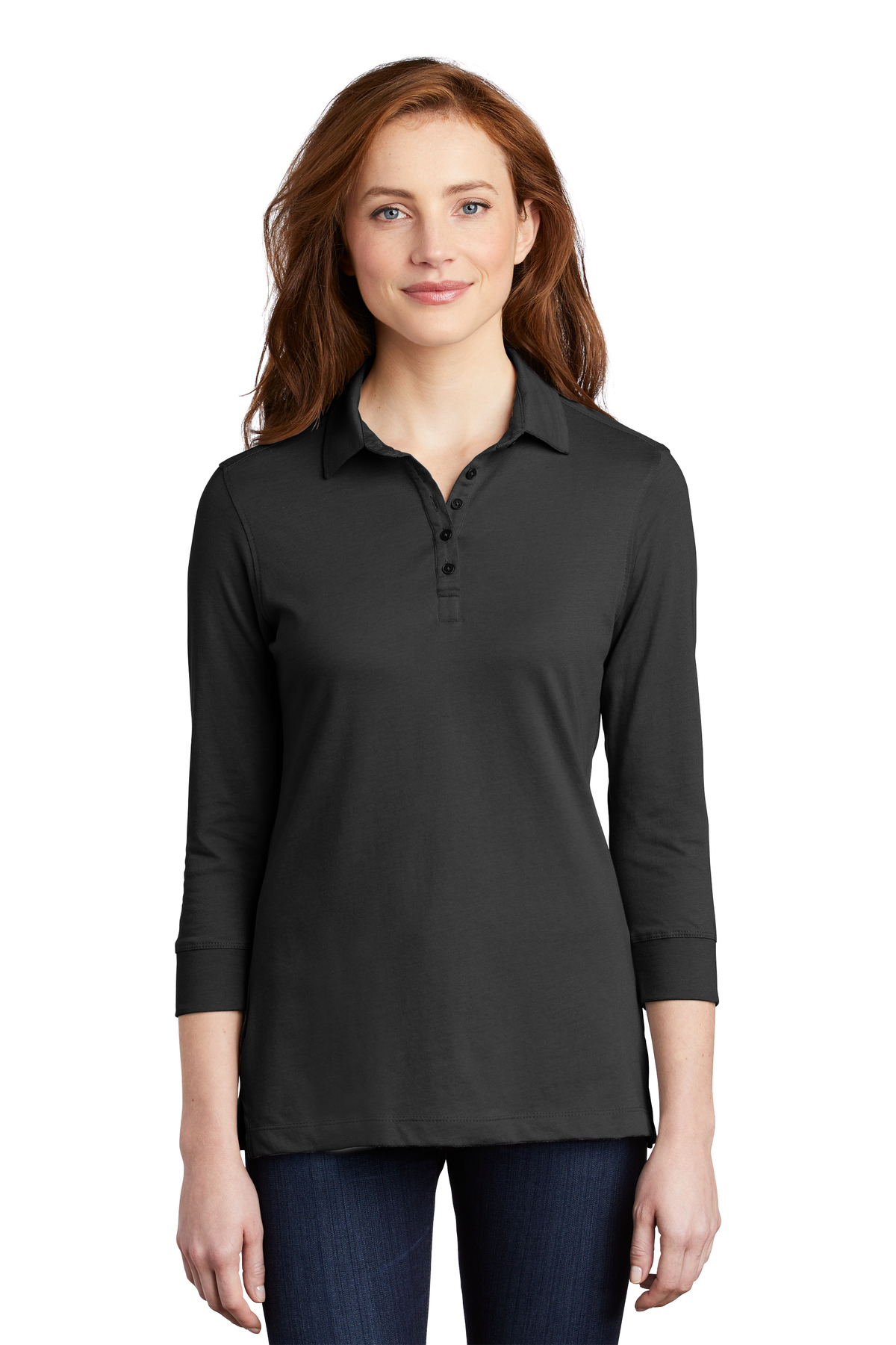 Port Authority Ladies 3/4-Sleeve Meridian Cotton Blend Polo | Product ...