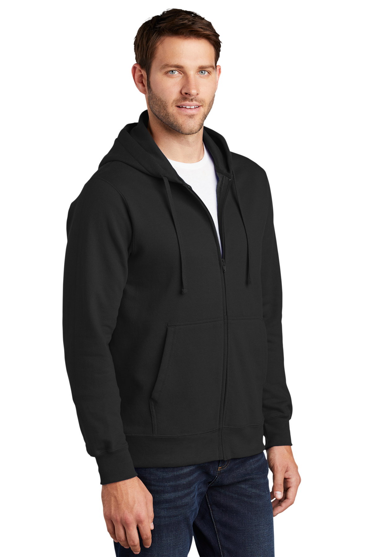 Port & Company® Fan Favorite™ Fleece Full-Zip Hooded Sweatshirt | Port ...