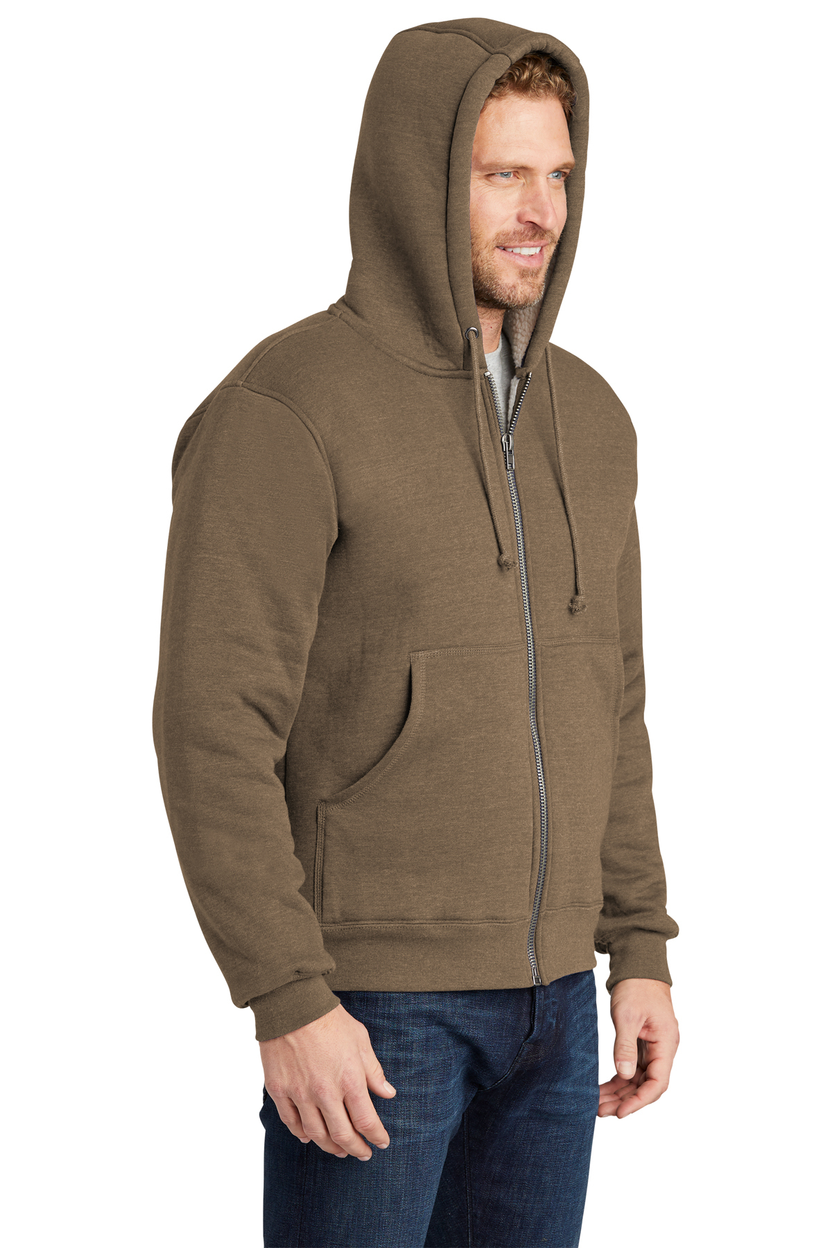 CornerStone® Heavyweight Sherpa-Lined Hooded Fleece Jacket | Hoodie ...