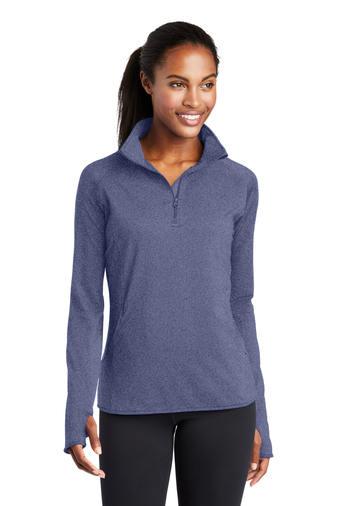 Sport-Tek Ladies Sport-Wick Stretch 1/2-Zip Pullover | Product | SanMar