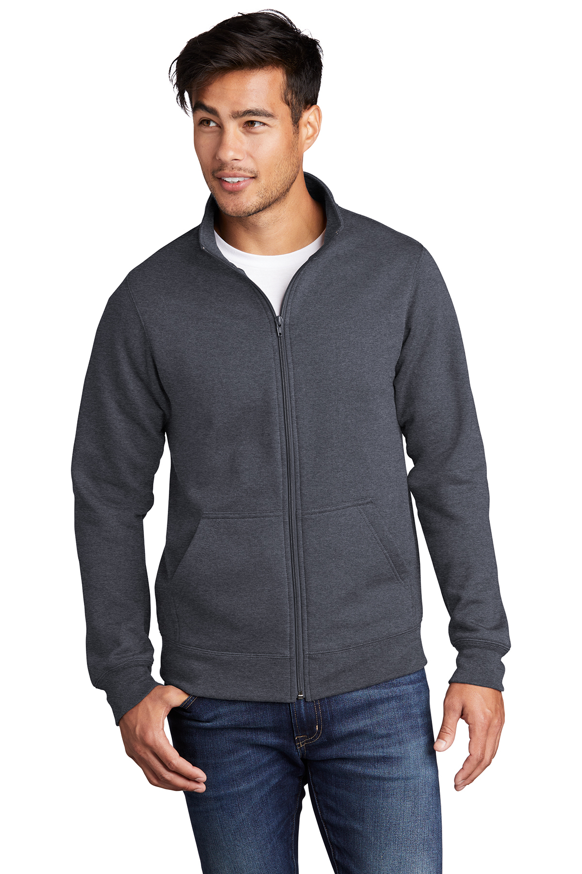 Port & Company Core Fleece Cadet Full-Zip Sweatshirt | Product | SanMar