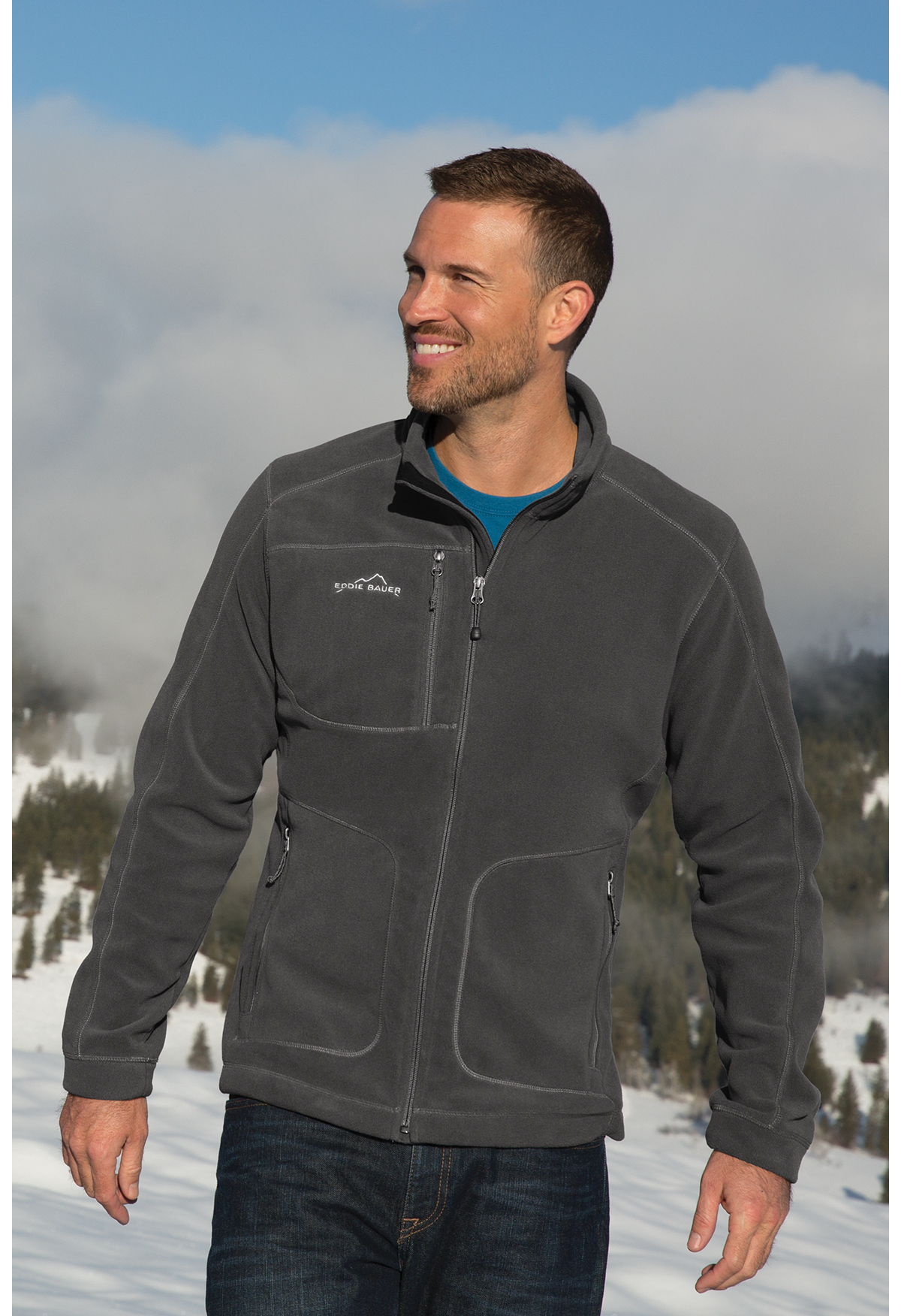 Eddie Bauer - Wind-Resistant Full-Zip Fleece Jacket | Product | SanMar