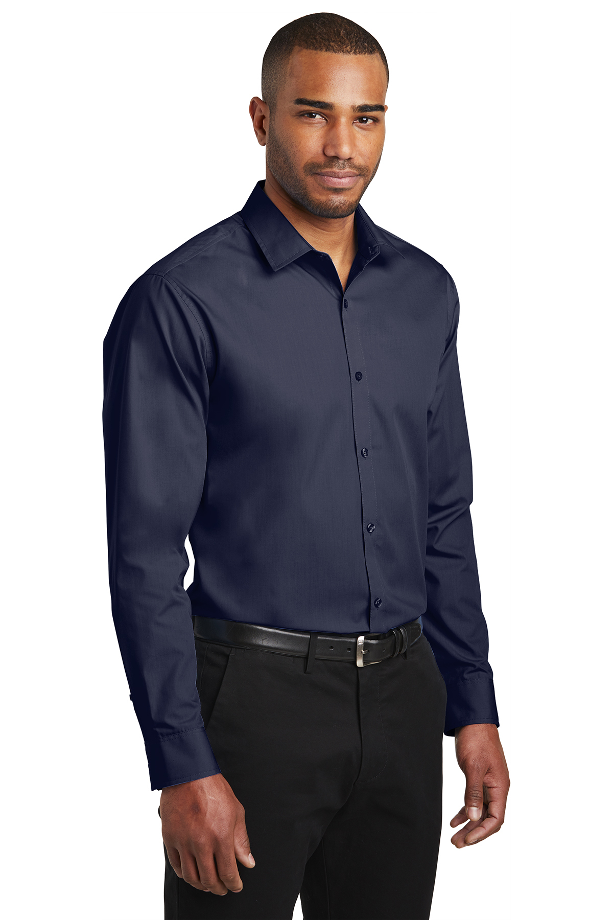 Port Authority Slim Fit Long Sleeve Carefree Poplin Shirt | Product ...