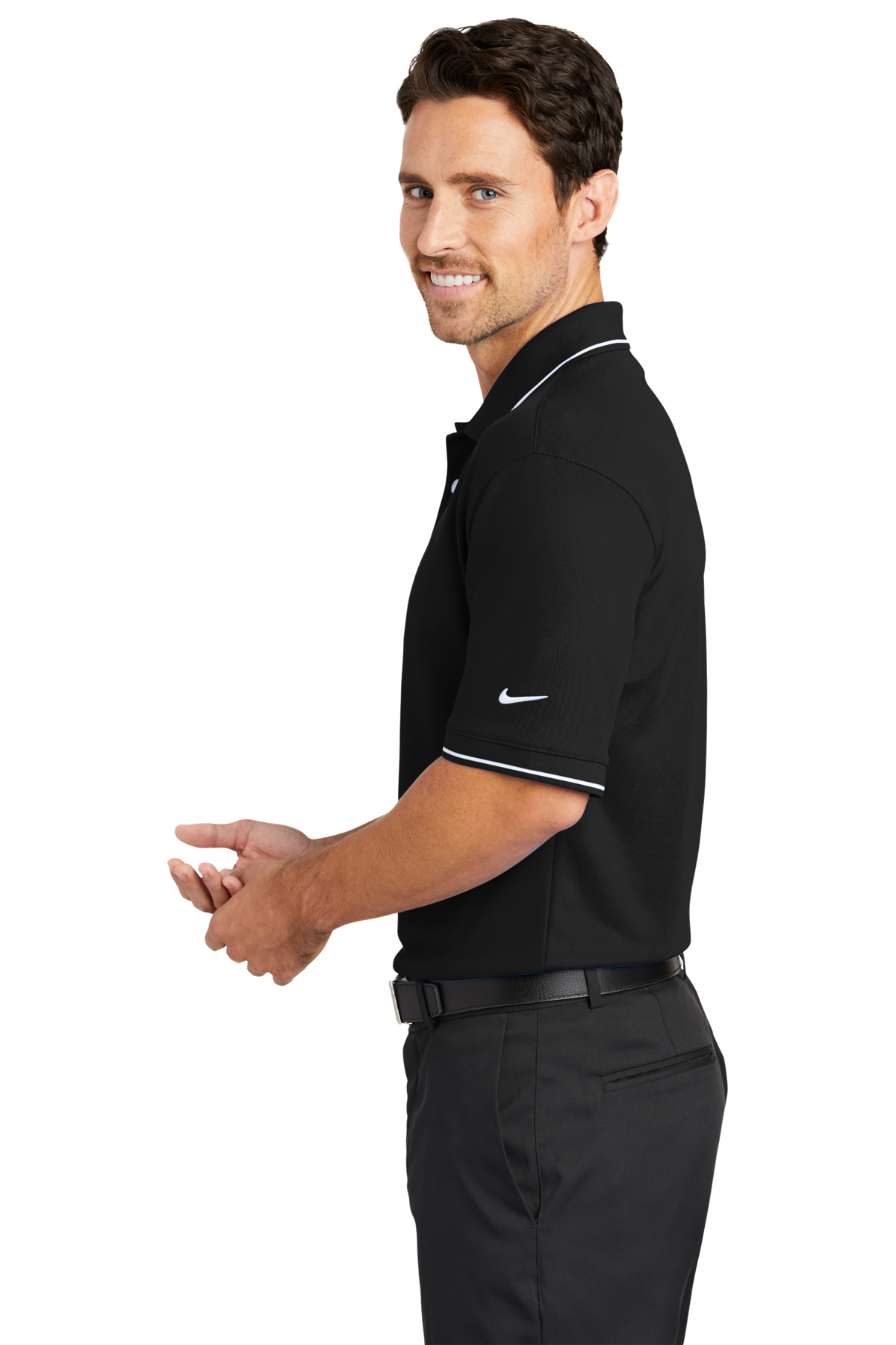 Nike golf essential tipped polo shirt shop