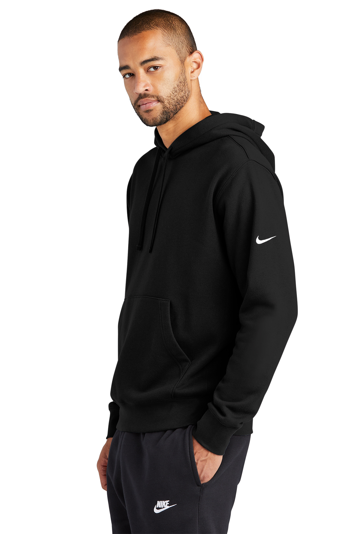 Nike Club Fleece Sleeve Swoosh Pullover Hoodie | Product | SanMar