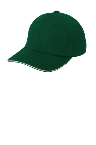Port Authority Sandwich Bill Cap with Striped Closure | Product | SanMar
