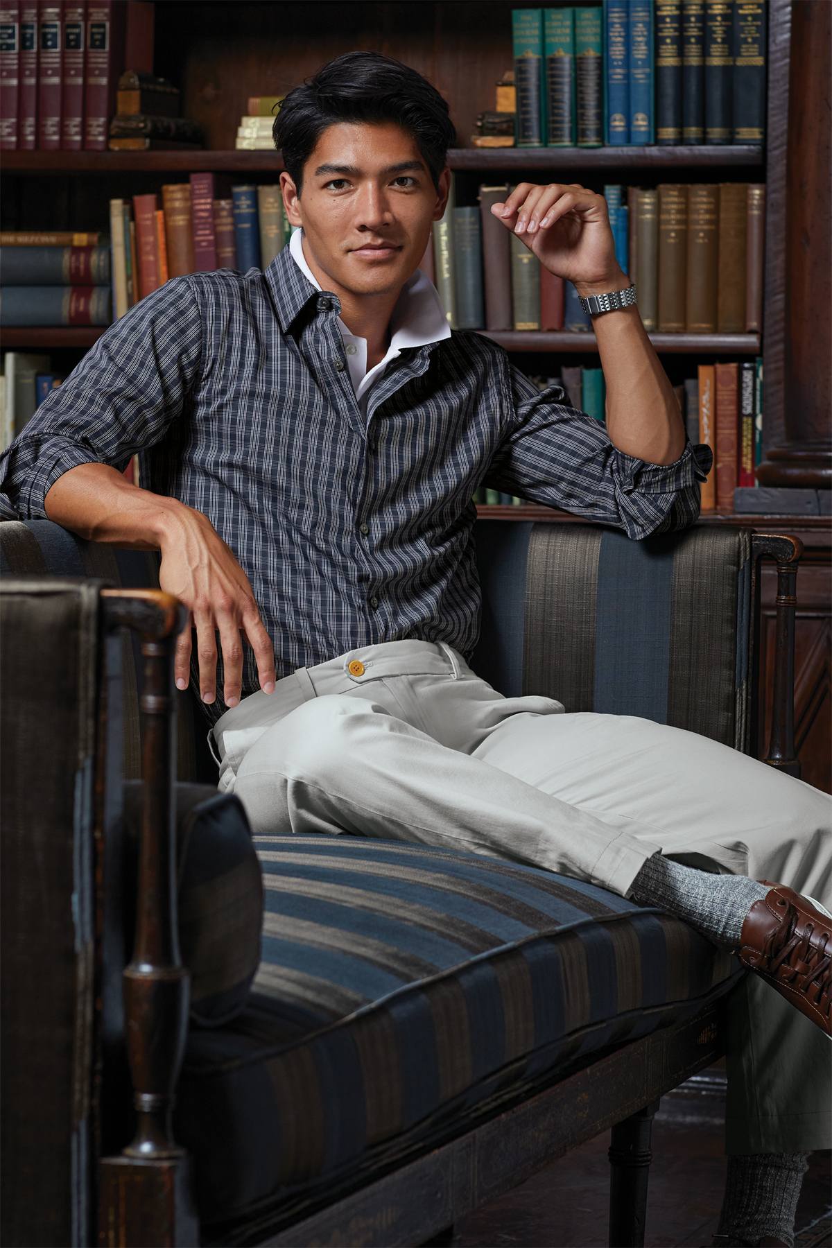 Brooks Brothers Tech Stretch Patterned Shirt | Product | Company Casuals