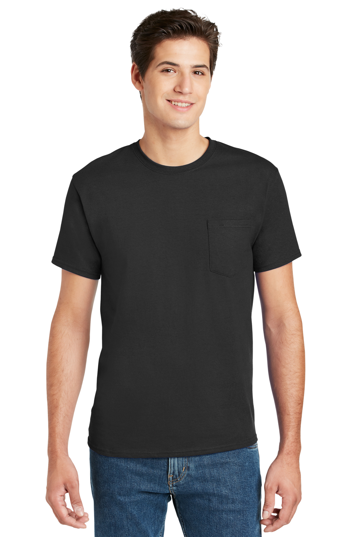 Hanes Mens 100% Cotton Authentic-T T-Shirt Crew Neck T Shirt