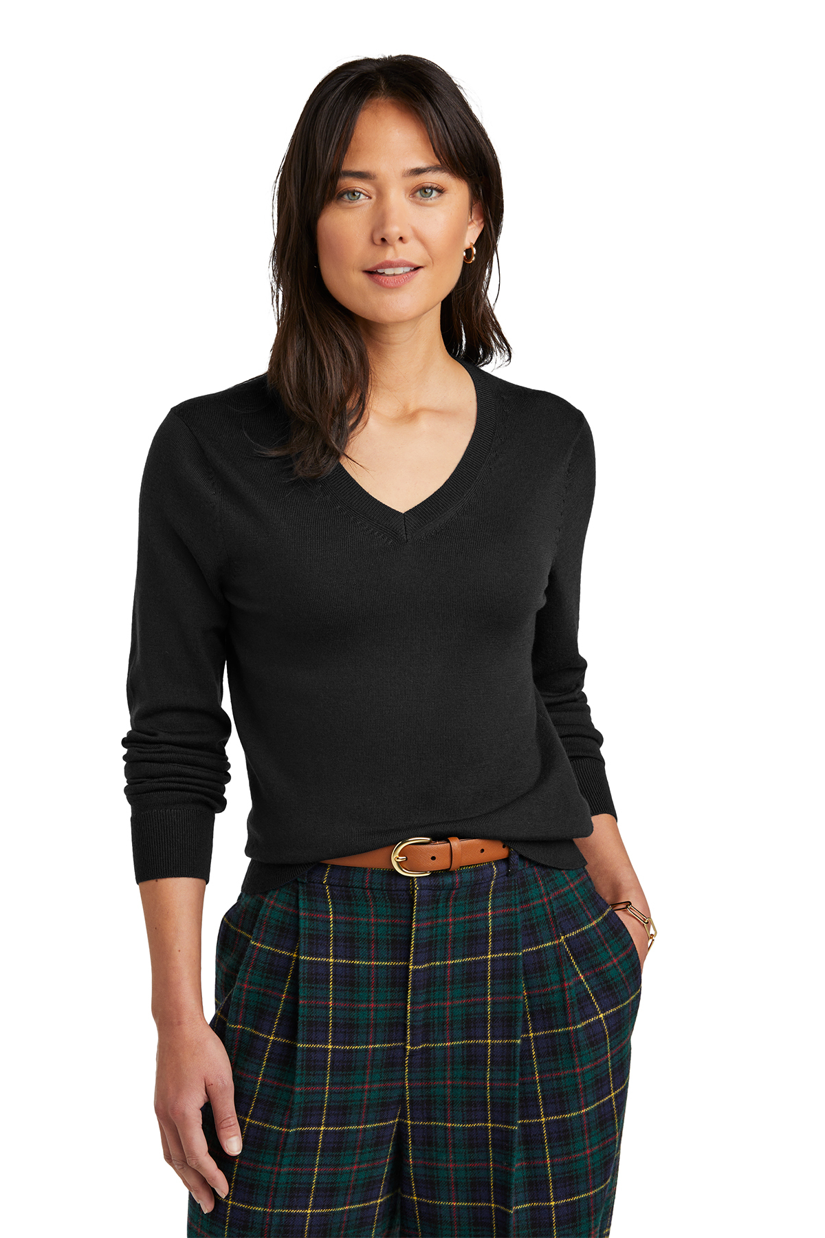 Brooks Brothers Women’s Washable Merino V-Neck Sweater | Product ...