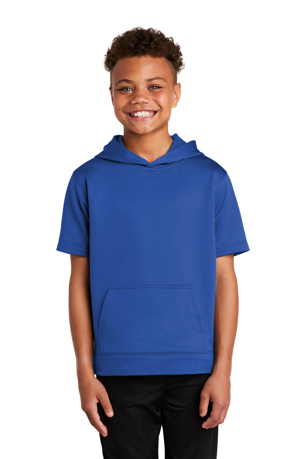 Sport-Tek Youth Sport-Wick Fleece Short Sleeve Hooded Pullover, Product
