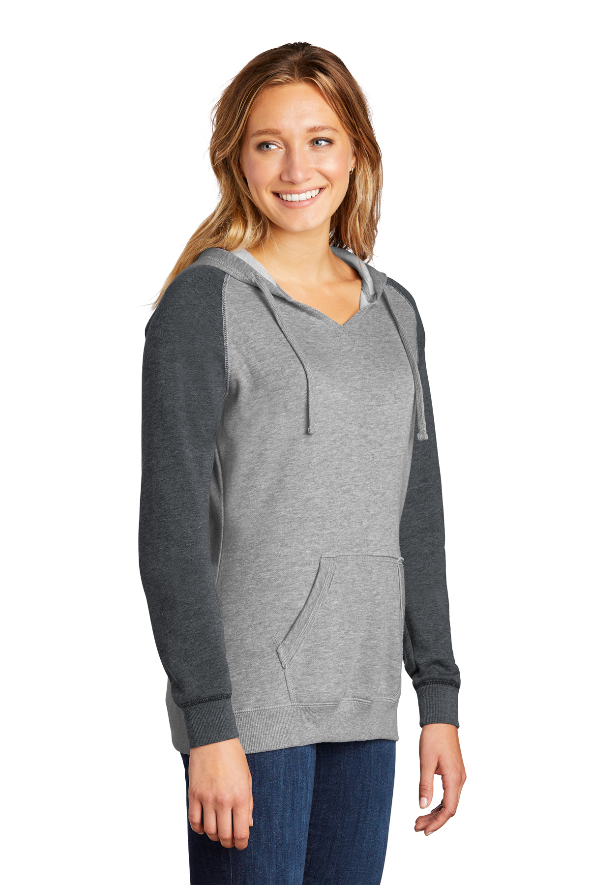 District Women’s Lightweight Fleece Raglan Hoodie | Product | SanMar