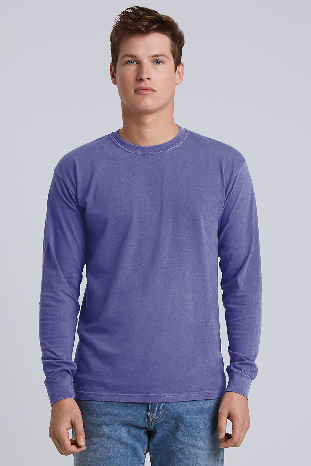 Men's Purple Scales Long Sleeve Fishing Shirt