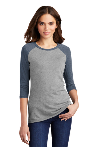 District Women’s Perfect Tri 3/4-Sleeve Raglan | Product | SanMar