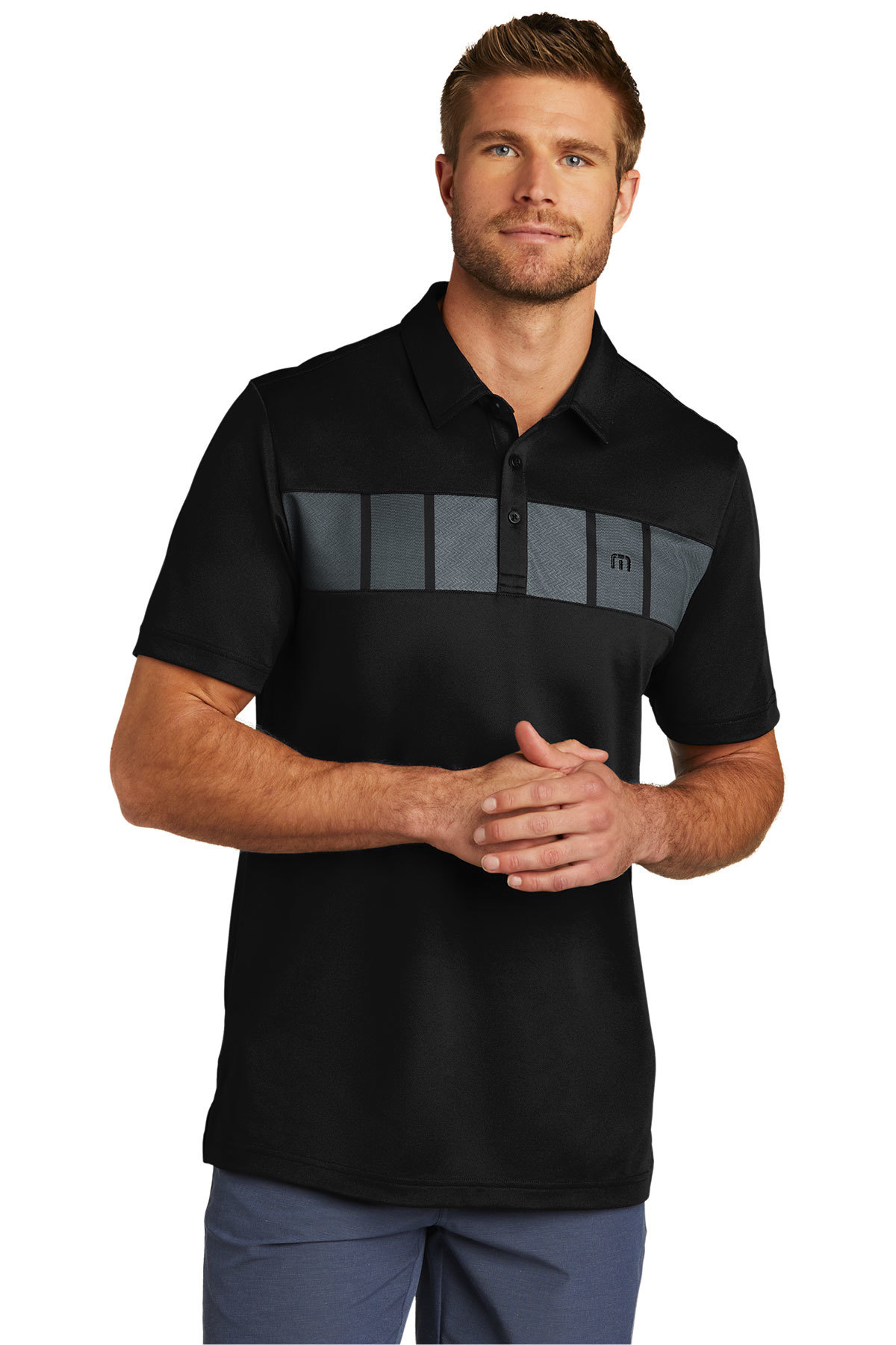 Travis mathew black discount polo