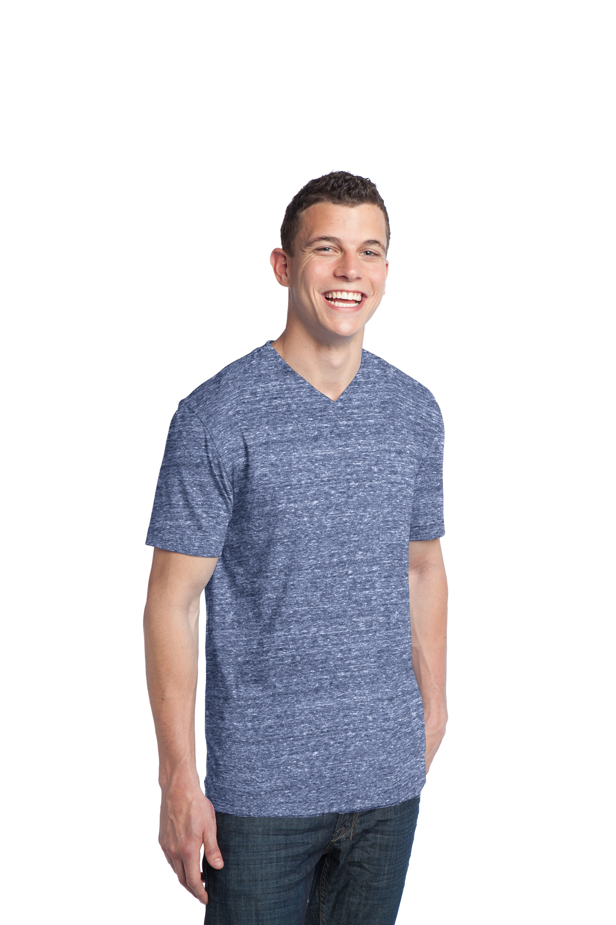 District - Young Mens Tri-Blend V-Neck Tee | Product | SanMar