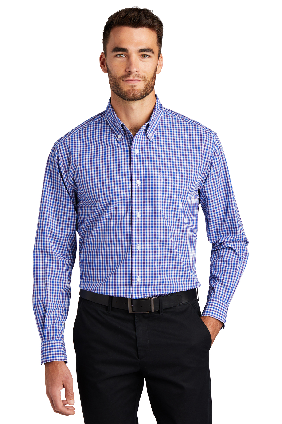 Port Authority Long Sleeve Gingham Easy Care Shirt | Product | Company ...