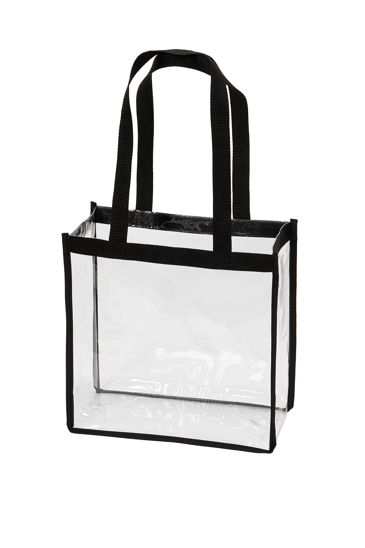 Port Authority Clear Stadium Tote (2 Pack) - Clear/Black