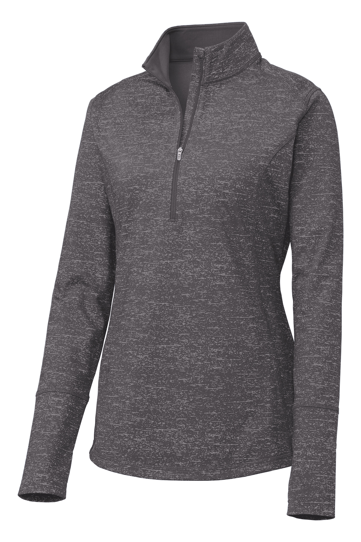 Sport-Tek Women's Sport-Wick Stretch Reflective Heather 1/2-Zip ...