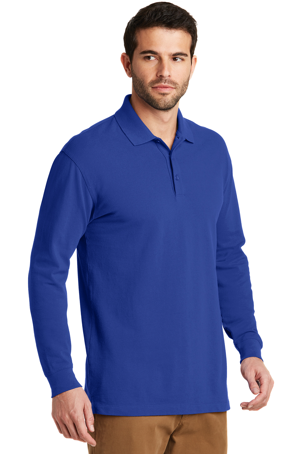 Port Authority EZCotton® Long Sleeve Polo | Product | Company Casuals