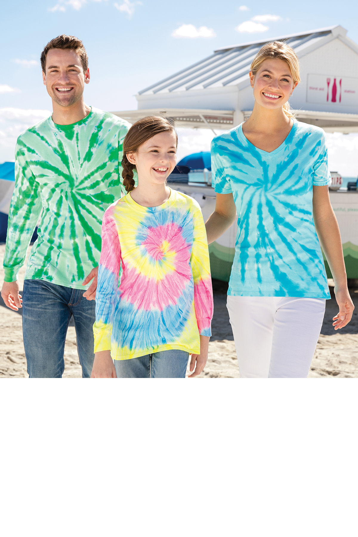 Port & Company Women's Tie-Dye V-Neck Tee | Product | Port