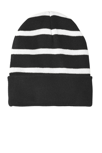 Sport-Tek Striped Beanie with Solid Band | Product | SanMar