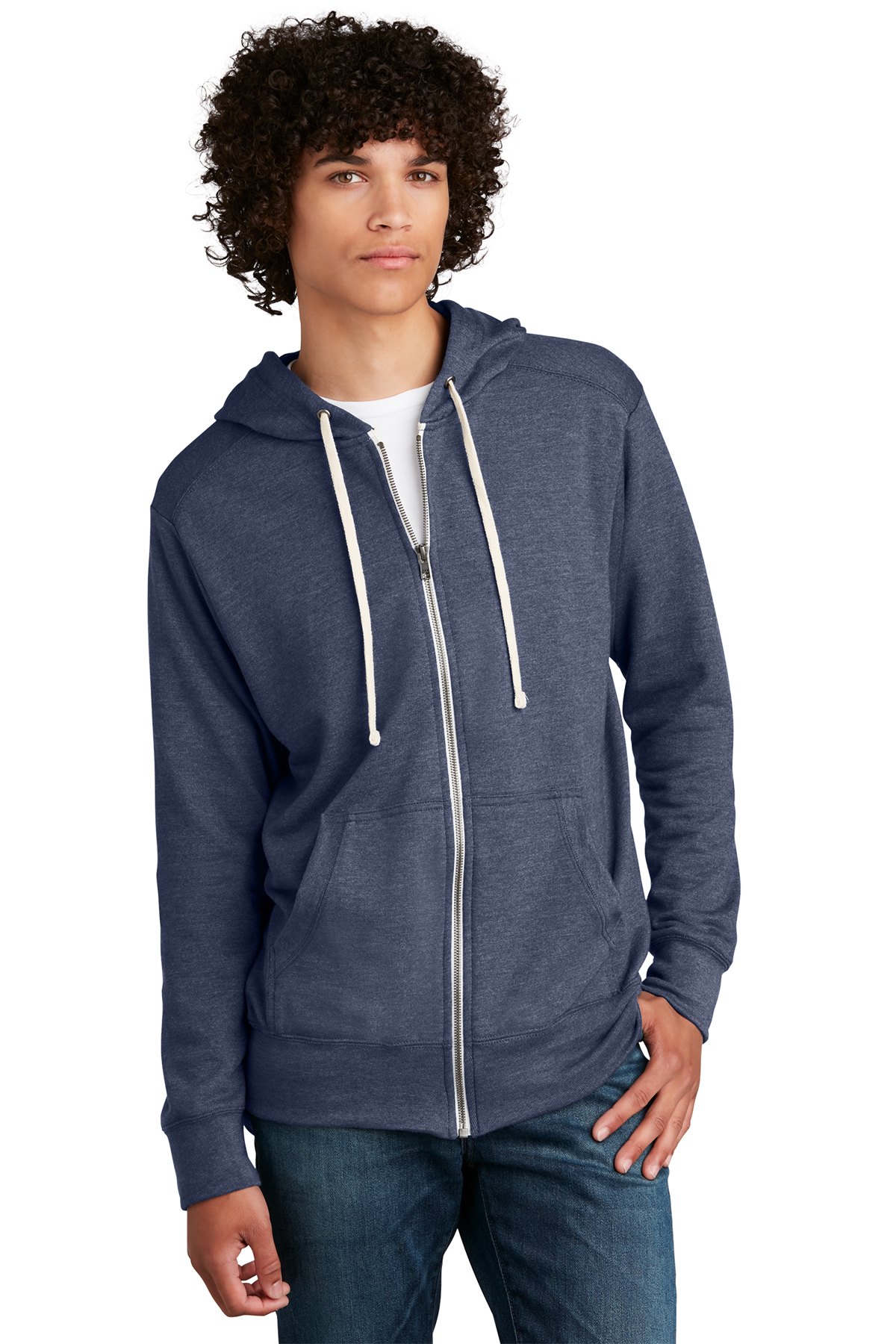 District Perfect Tri French Terry Full-Zip Hoodie | Product | SanMar