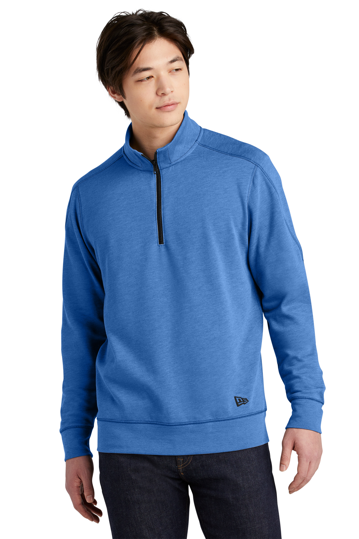 New Era Embroidered Men's Tri-Blend Fleece Pullover Hoodie - Queensboro