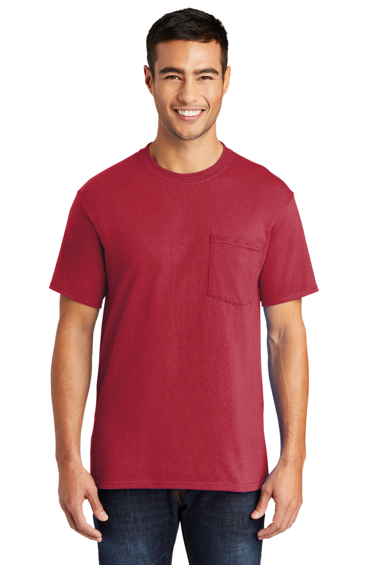 Port & Company Tall 50/50 Cotton/Poly T-Shirt with PocketXLT Royal PC55PT 