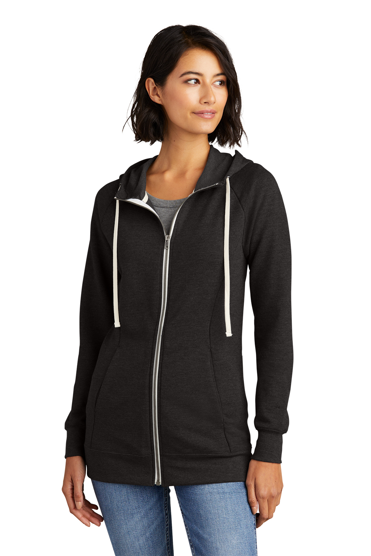 District Women's Perfect Tri French Terry Full-Zip Hoodie | Product | SanMar